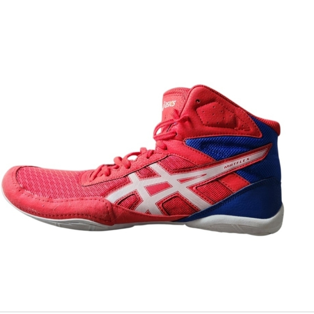 Asics matflex 6 boxing shoes men size 12 red & blue wrestling gym training
